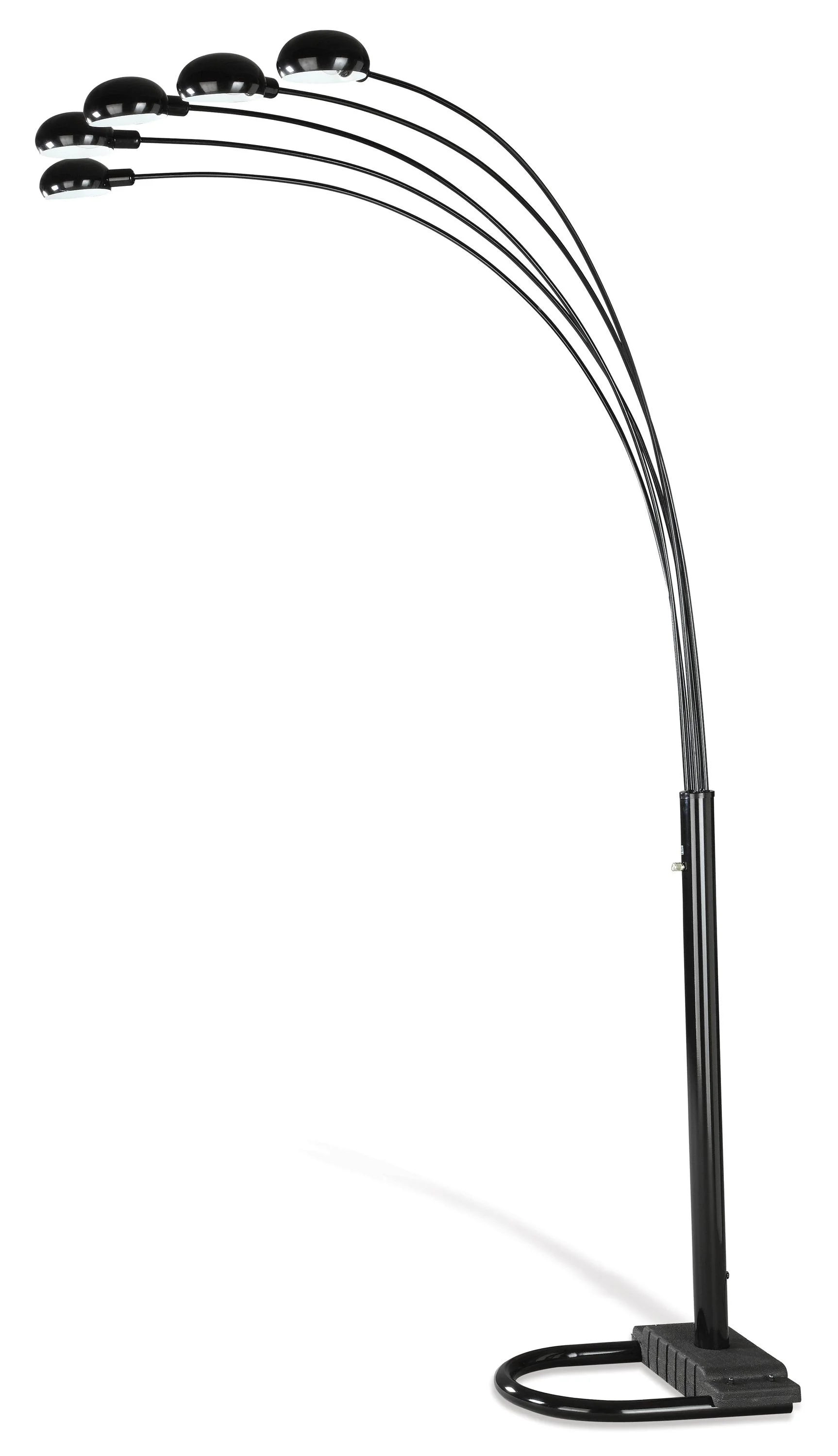 Coaster Floor Lamps 1297A Satin Black Sofa Floor Lamp Value City Furniture Floor Lamps